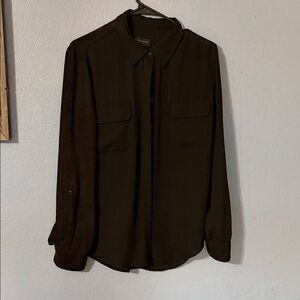 Investments Classic Black Polyester Long sleeve with pockets on front. size M